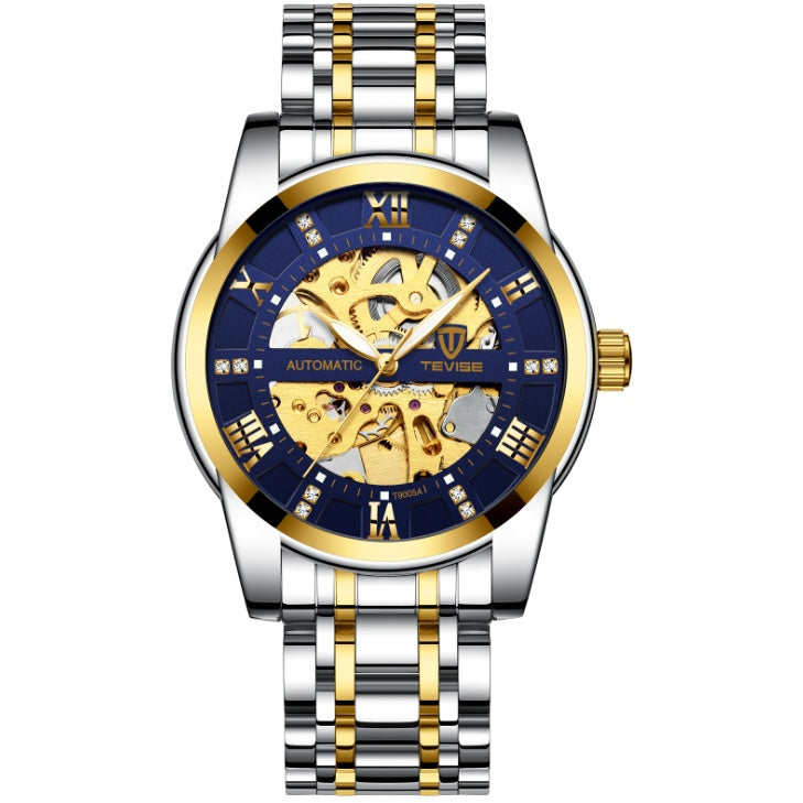 TEVISE Automatic Watch – Skeleton Design, Water-Resistant
