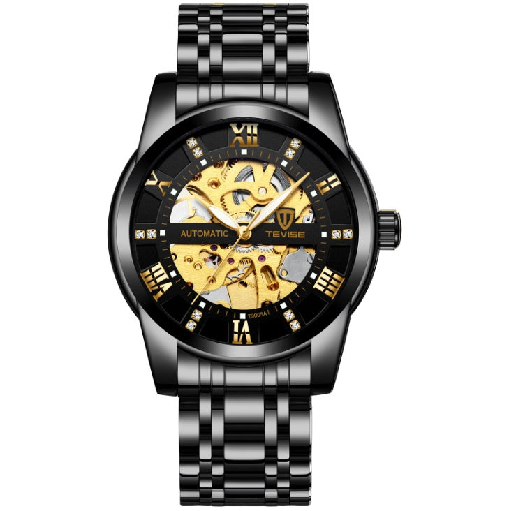 TEVISE Automatic Watch – Skeleton Design, Water-Resistant