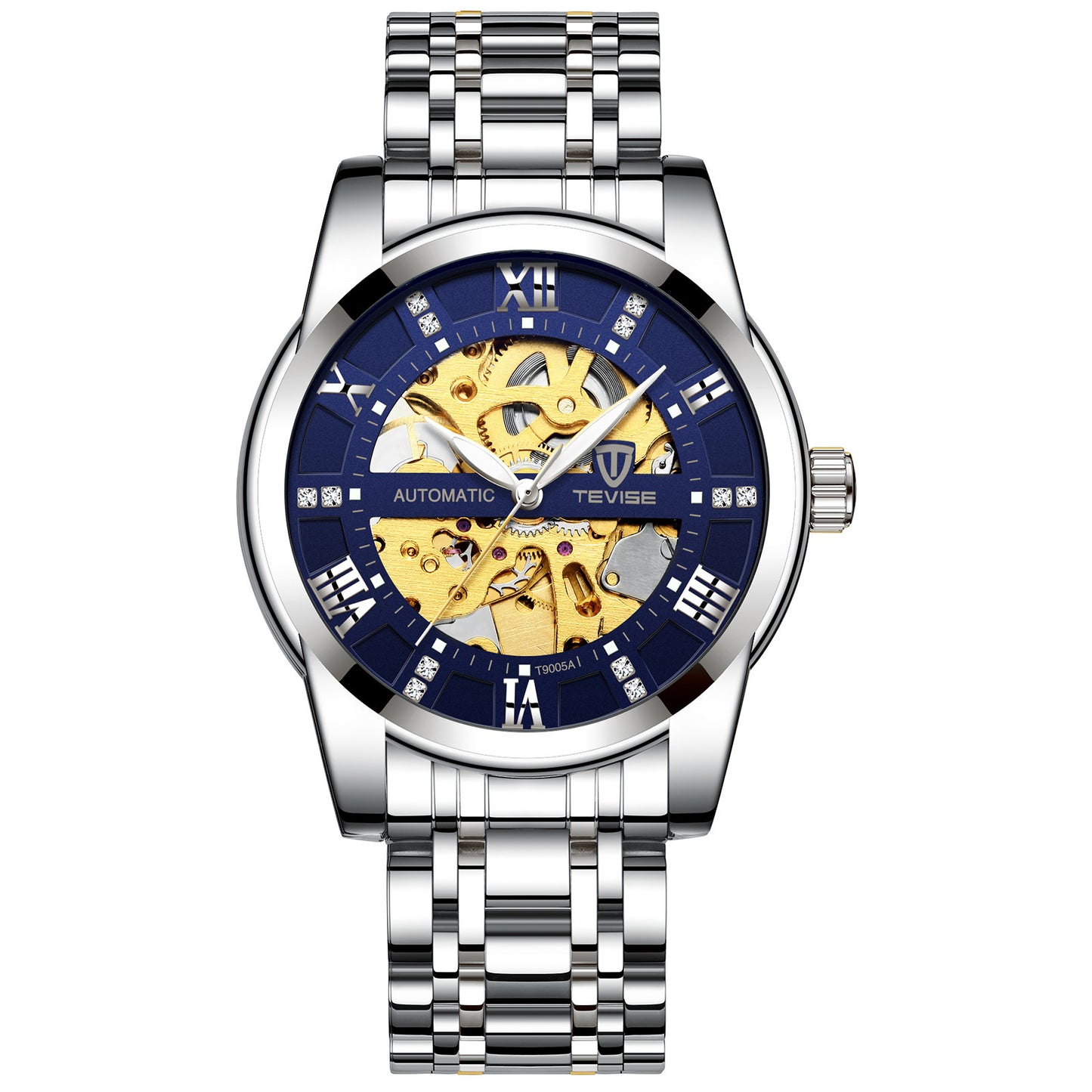 TEVISE Automatic Watch – Skeleton Design, Water-Resistant